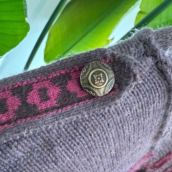 Free People Military Striped Purple & Pink Fuzzy Sweater - Picture 10 of 16